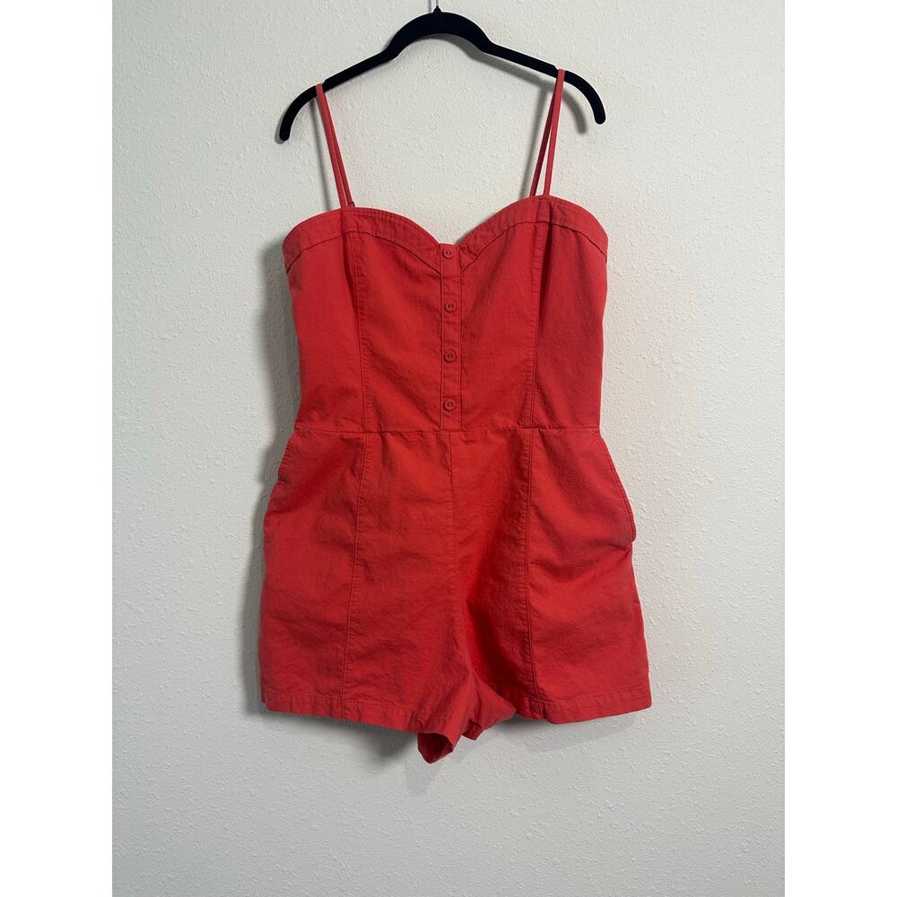 Abercrombie & Fitch button-front spaghetti strap romper size XL